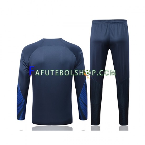 França Azul Conjunto Agasalho Treino 2022-2023 SKU001