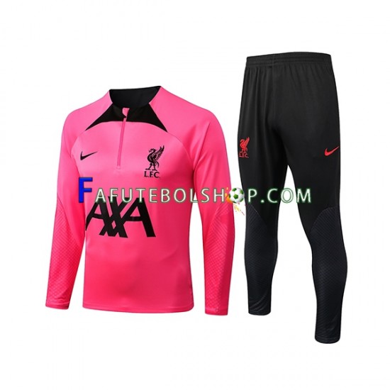 Liverpool Rosa Conjunto Agasalho Treino 2022-2023