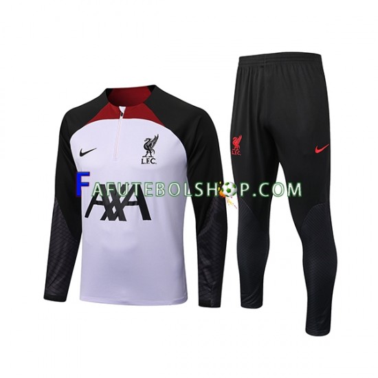 Liverpool Branco Conjunto Agasalho Treino 2022-2023