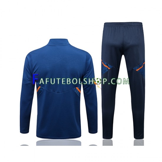 Manchester United Azul Conjunto Agasalho Treino 2022-2023 SKU001