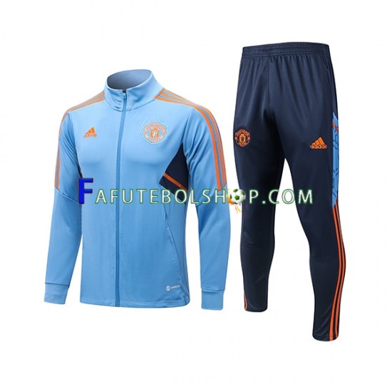 Manchester United Azul Conjunto Agasalho De Treino - Jaqueta 2022-2023