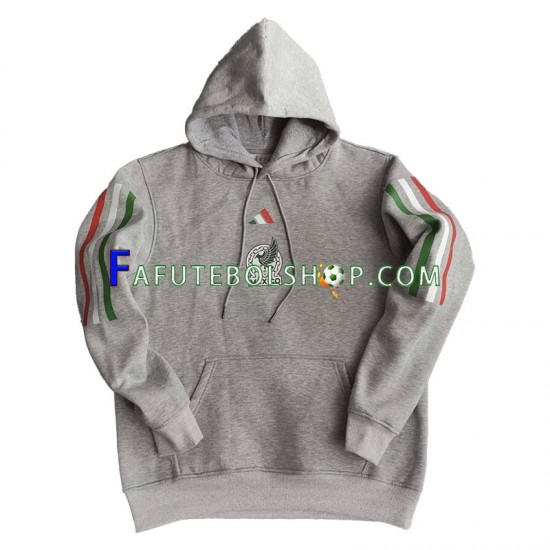 México Cinza Camisola Hoodie 2022-2023 ,Masculino