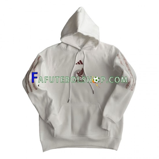 México Branco Camisola Hoodie 2022-2023 ,Masculino