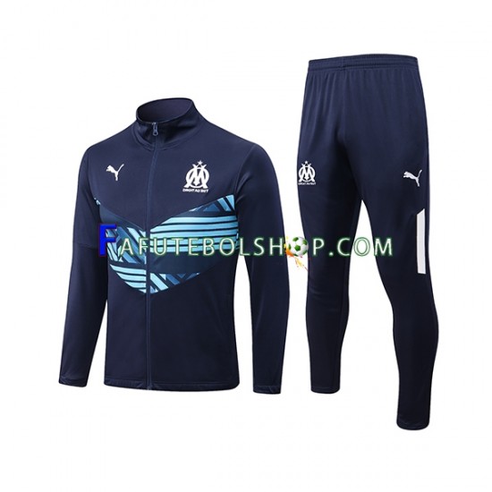 Olympique de Marseille Azul Conjunto Agasalho De Treino - Jaqueta 2022-2023