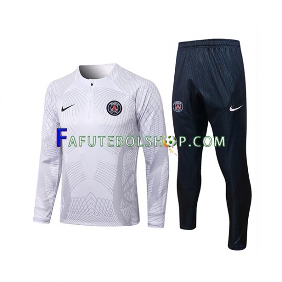 Paris Saint Germain Branco Conjunto Agasalho Treino 2022-2023