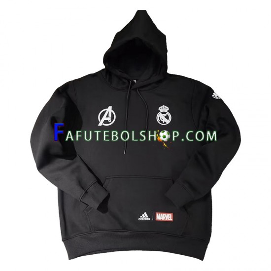 Real Madrid Preto Camisola Hoodie 2022-2023 ,Masculino