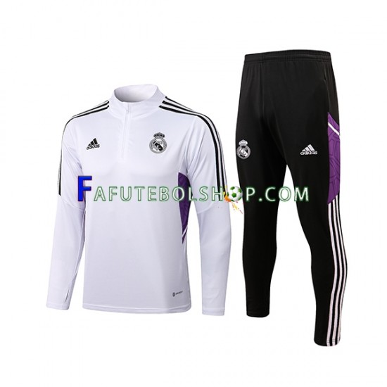 Real Madrid Branco Conjunto Agasalho Treino 2022-2023