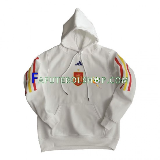 Espanha Branco Camisola Hoodie 2022-2023 ,Masculino