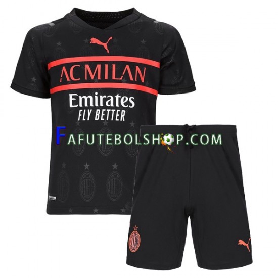 Camisa 3 AC Milan 2021-2022 manga curta ,infantil