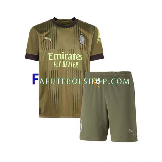 Camisa 3 AC Milan 2022-2023 manga curta ,infantil