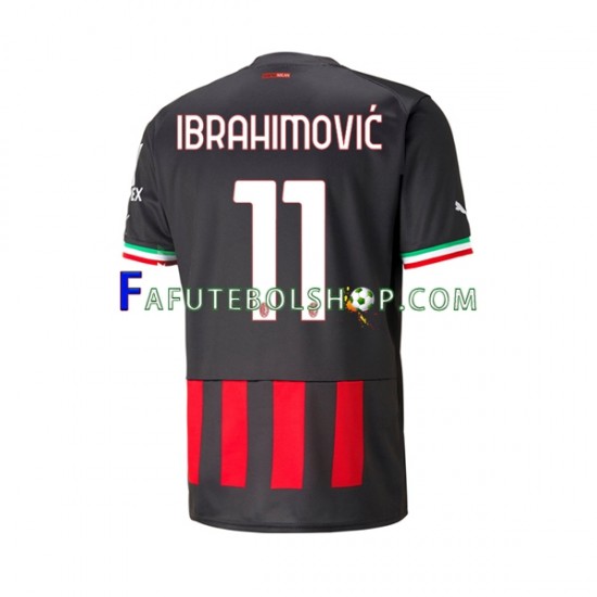 Camisa 1 AC Milan Ibrahimovic 11 2022-2023 manga curta ,Masculino