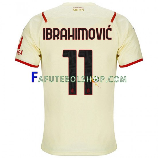 Camisa 2 AC Milan Zlatan Ibrahimovic 11 2021-2022 manga curta ,Masculino