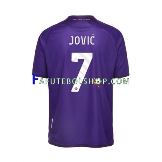 Camisa 1 ACF Fiorentina Jovic 7 2022-2023 manga curta ,Masculino