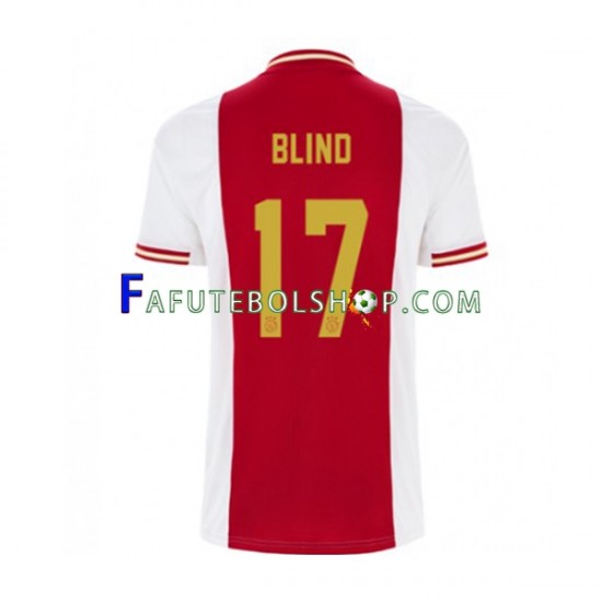 Camisa 1 AFC Ajax Daley Blind 17 2022-2023 manga curta ,Masculino