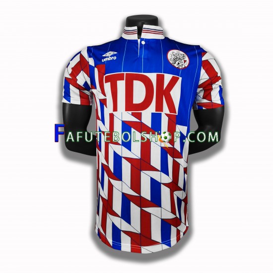 Camisa 2 AFC Ajax 1990 Retrô manga curta ,Masculino