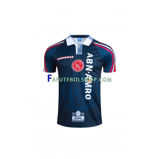 Camisa 2 AFC Ajax Retrô 1997-1998 manga curta ,Masculino