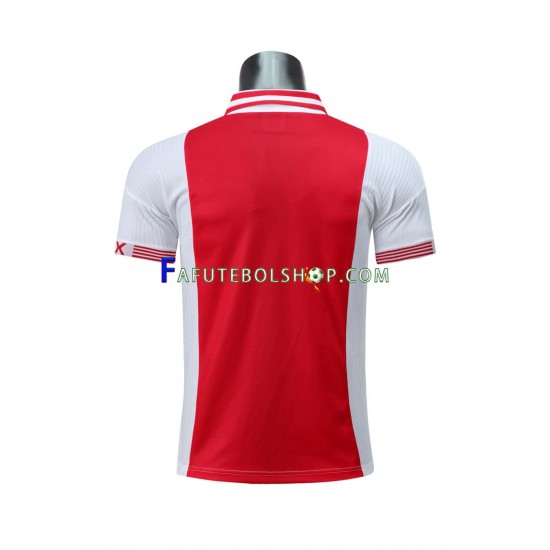 Camisa 1 AFC Ajax Retrô 1997-1998 manga curta ,Masculino