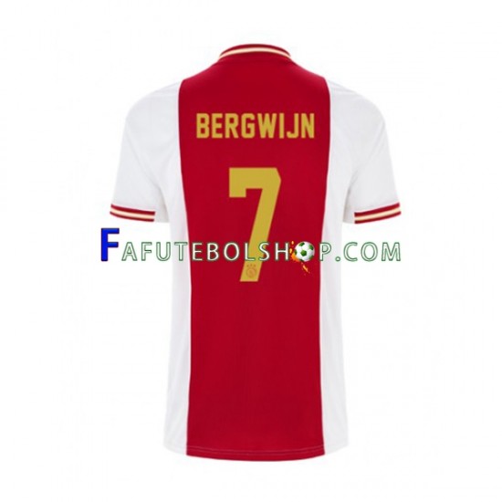 Camisa 1 AFC Ajax Steven Bergwijn 7 2022-2023 manga curta ,Masculino