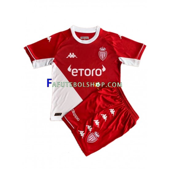 Camisa 1 AS Mônaco 2021-2022 manga curta ,infantil