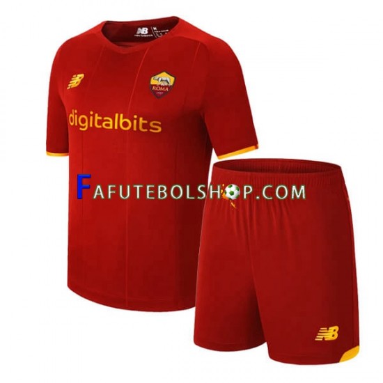 Camisa 1 AS Roma 2021-2022 manga curta ,infantil