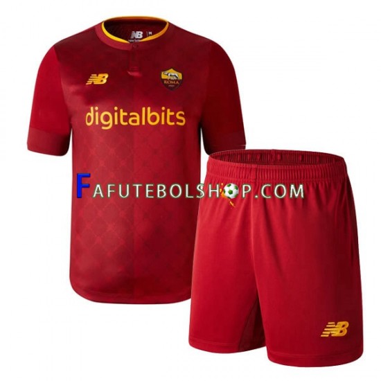 Camisa 1 AS Roma 2022-2023 manga curta ,infantil