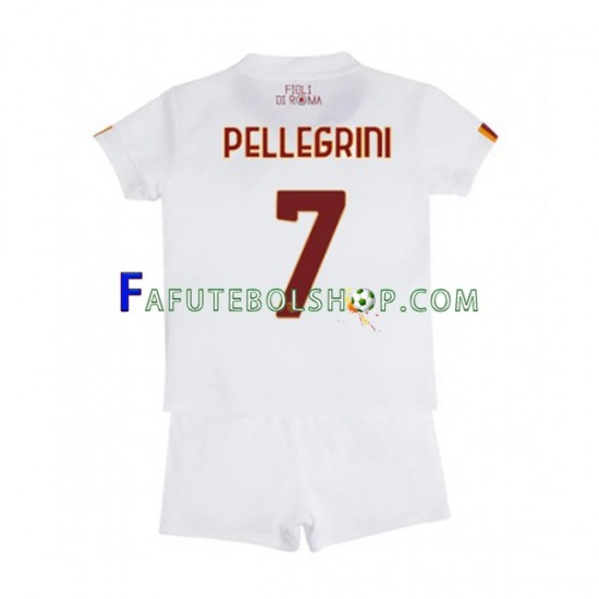 Camisa 2 AS Roma Lorenzo Pellegrini 7 2022-2023 manga curta ,infantil