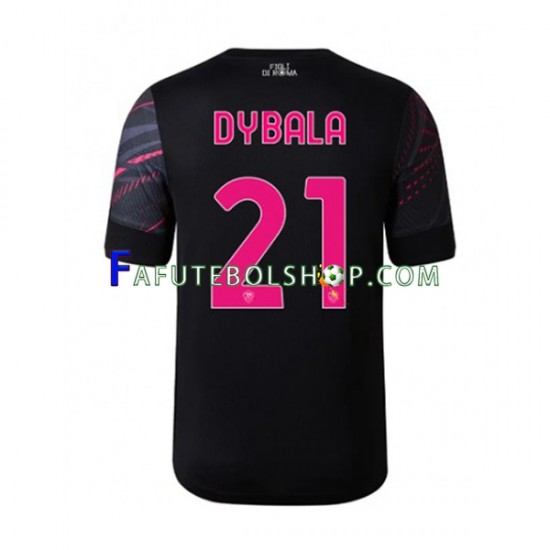 Camisa 3 AS Roma Paulo Dybala 21 2022-2023 manga curta ,Masculino