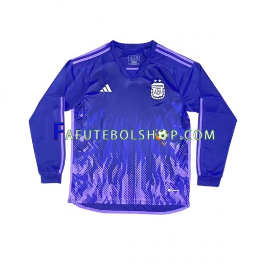 Camisa 2 Argentina Copa Do Mundo 2022 manga longa ,Masculino