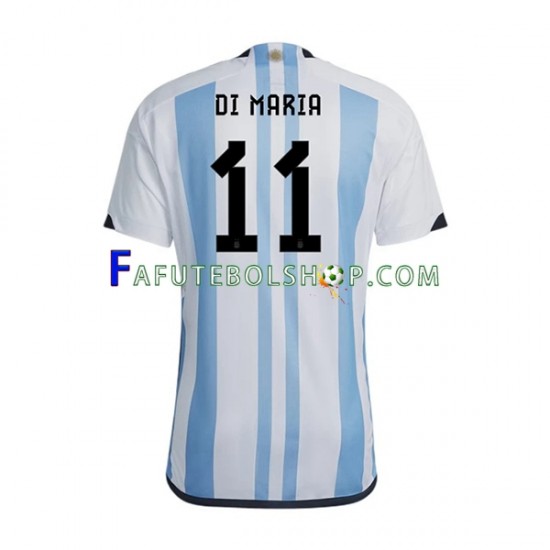 Camisa 1 Argentina Di Maria 11 Copa Do Mundo 2022 manga curta ,Masculino