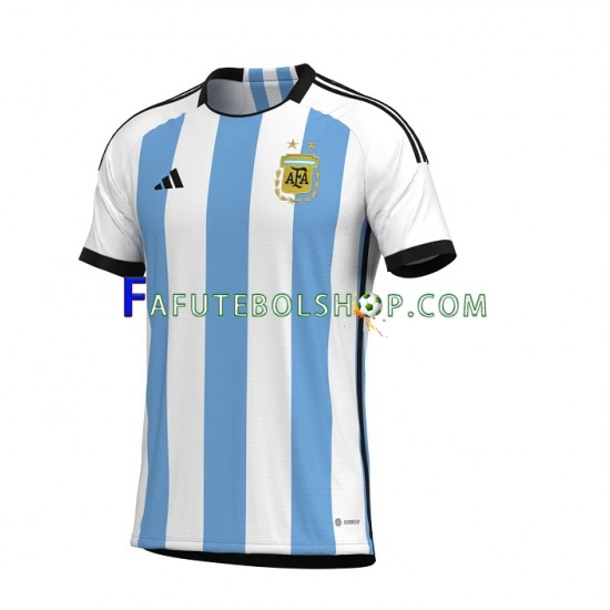 Camisa 1 Argentina Copa Do Mundo 2022 manga curta ,Masculino