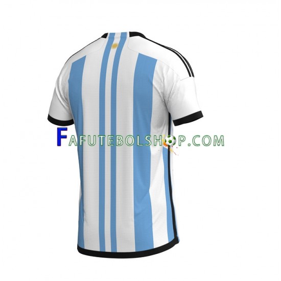 Camisa 1 Argentina Copa Do Mundo 2022 manga curta ,Masculino