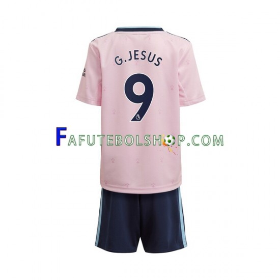 Camisa 3 Arsenal Gabriel Jesus 9 2022-2023 manga curta ,infantil