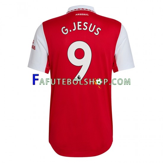 Camisa 1 Arsenal Gabriel Jesus 9 2022-2023 manga curta ,Masculino