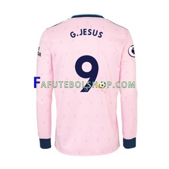 Camisa 3 Arsenal Gabriel Jesus 9 2022-2023 manga longa ,Masculino