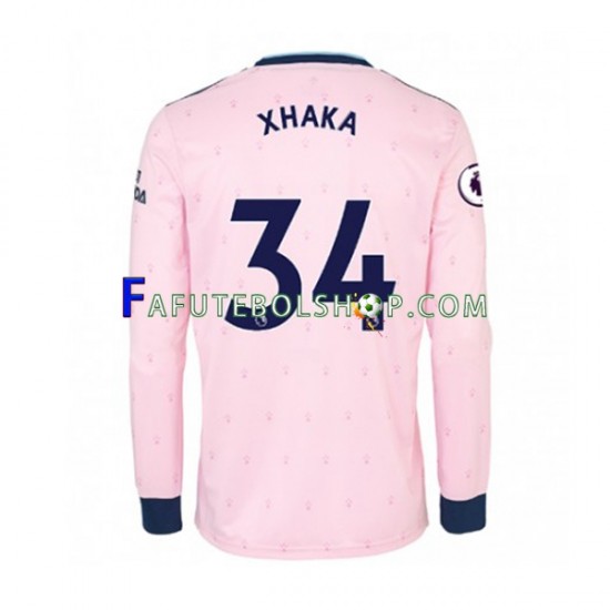 Camisa 3 Arsenal Granit Xhaka 34 2022-2023 manga longa ,Masculino