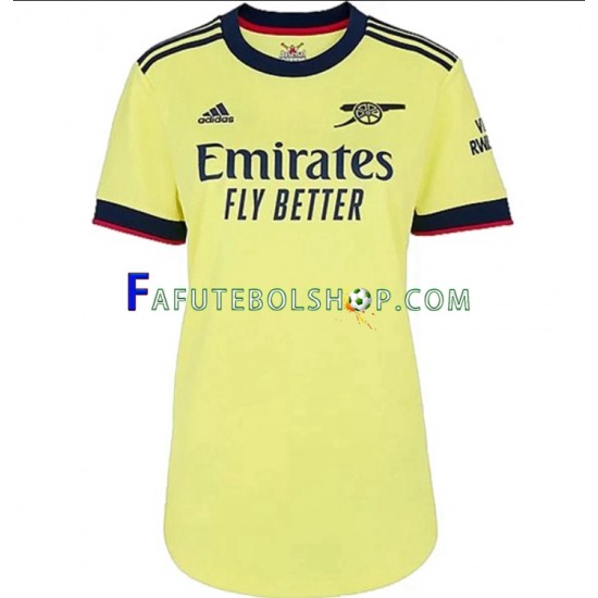 Camisa 2 Arsenal 2021-2022 manga curta ,Feminino