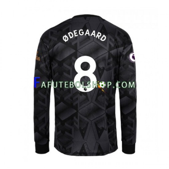 Camisa 2 Arsenal Martin Odegaard 8 2022-2023 manga longa ,Masculino