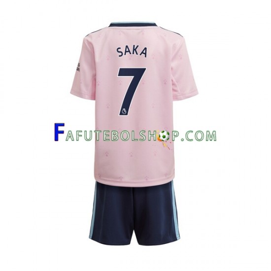 Camisa 3 Arsenal Saka 7 2022-2023 manga curta ,infantil