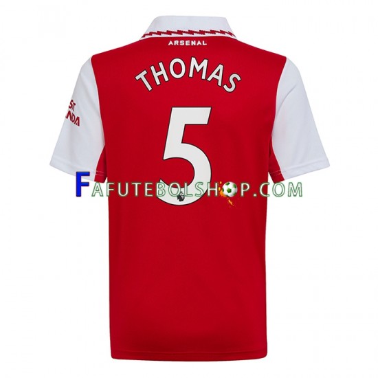 Camisa 1 Arsenal Thomas Partey 5 2022-2023 manga curta ,Masculino