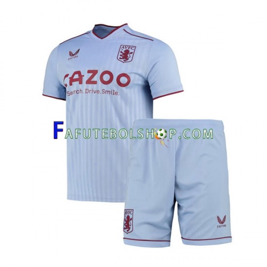 Camisa 2 Aston Villa 2022-2023 manga curta ,infantil