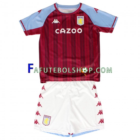 Camisa 1 Aston Villa 2021-2022 manga curta ,infantil