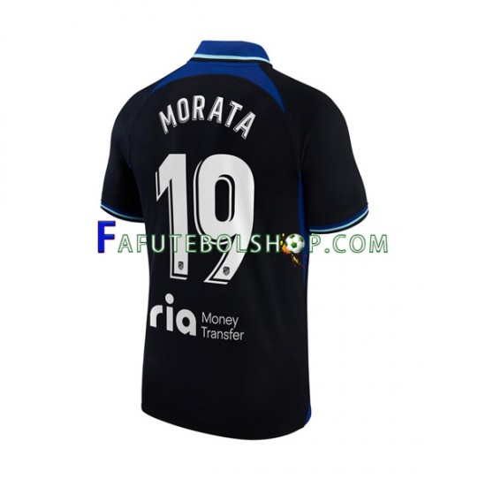 Camisa 2 Atlético de Madrid Alvaro Morata 19 2022-2023 manga curta ,Masculino