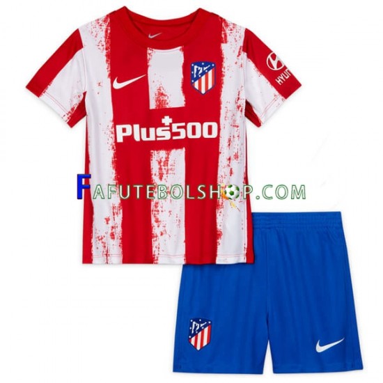 Camisa 1 Atlético de Madrid 2021-2022 manga curta ,infantil