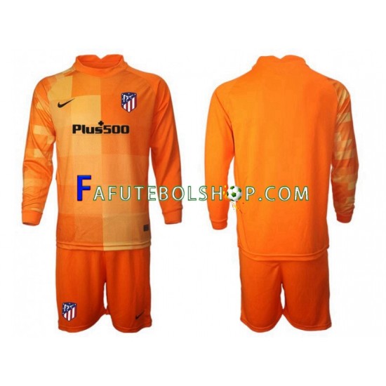 Camisa Goleiro 1 Atlético de Madrid 2021-2022 manga longa ,infantil