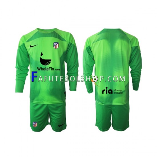 Camisa Goleiro 1 Atlético de Madrid 2022-2023 manga longa ,infantil