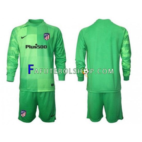 Camisa Goleiro 3 Atlético de Madrid 2021-2022 manga longa ,infantil