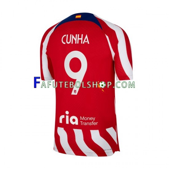 Camisa 1 Atlético de Madrid Matheus Cunha 9 2022-2023 manga curta ,Masculino