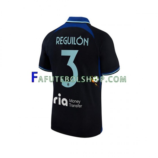 Camisa 2 Atlético de Madrid Sergio Reguilon 3 2022-2023 manga curta ,Masculino