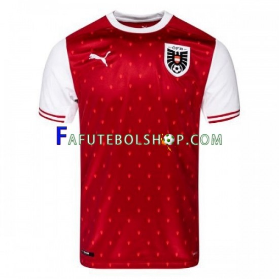 Camisa 1 Áustria 2021-2022 manga curta ,Masculino