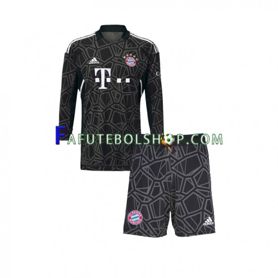 Camisa Goleiro 2 Bayern de Munique 2022-2023 manga longa ,infantil